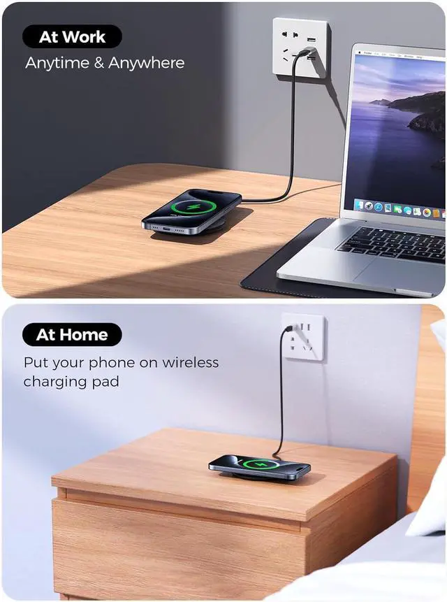 Alt view image 2 of 7 - NewQ Wireless Charger 15W Max Wireless Charging Pad for iPhone 15 14 13 12 11 X 8 Mini/SE/Pro/Max/Plus  Galaxy S23/S22/S21/S20/S10/S9/S8/S7/Note20/10/9/8 Air Pods/Pro/Galaxy Buds/+ 1 Pack
