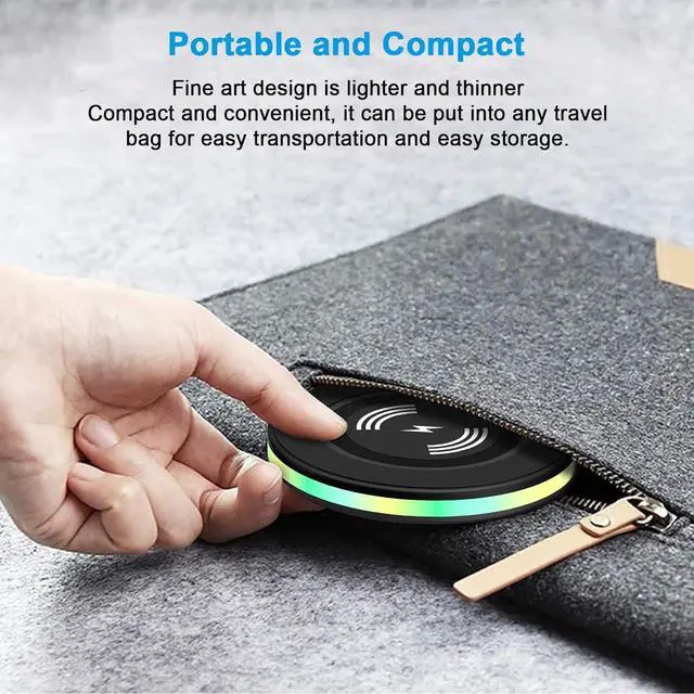 Alt view image 6 of 7 - Android Wireless Charger Fast Charging Pad for  Galaxy S25 Ultra S25+ S25 S24 FE S24 Ultra S24+ S24 S23 S22 S21 S20 FE Pixel Wireless Charger Phone Charger Station for Google Pixel 9 8a 7 Pro