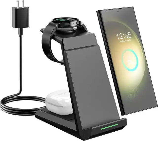 Main image of Wireless Charger for  - 3 in 1 Charging Station for Multiple Devices Fast Charger Stand for Galaxy S25 S24 S23 Ultra S22 S21 Z Flip Fold 4 Galaxy Watch 6/5/5 Pro/4/3 Galaxy Buds 2 Pro