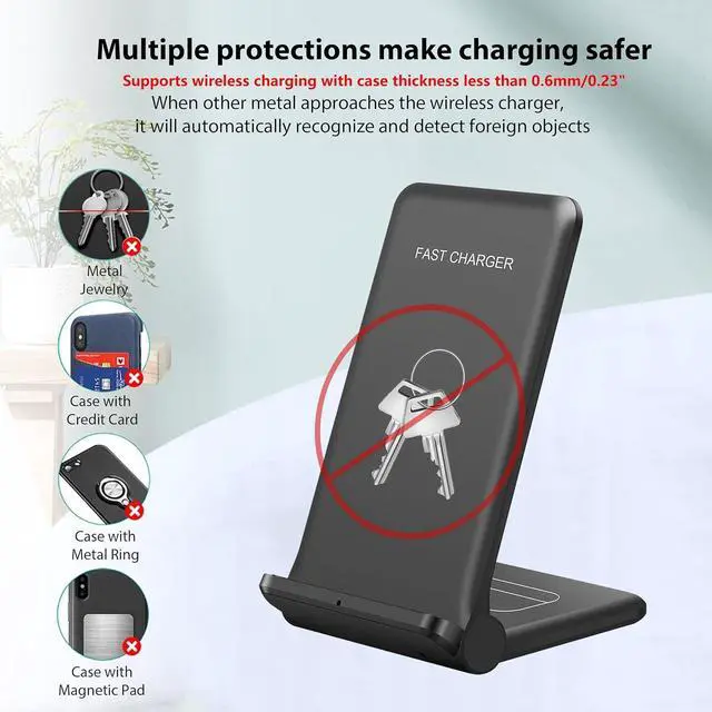 Alt view image 7 of 7 - 25W Wireless Charger Foldable 2 in 1 Wireless Charging Station for  iPhone 16/16 Pro/15/14/13/12/11/Plus/SE/X/Airpods 15W Fast Dual Wireless Induction Charge Stand for /LG