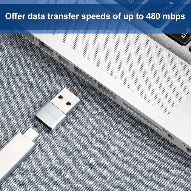 Alt view image 2 of 7 - 2 in 1 OTG Converter USB 3.0 to Micro USB and Type C Adapter USB3.0 Female to Micro USB Male and USB C Male Connector (2 Pack)