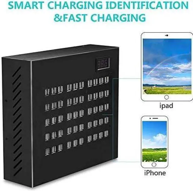 Alt view image 5 of 7 - USB Charging Station,100 Ports US Power Station Multi Port US Wall Charger Adapter Phone Noninterference Multiport Desktop USB Rapid Charger for Hotel School Shopping Malls