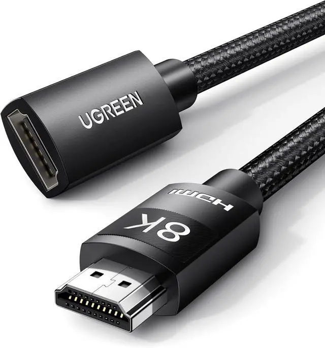 Main image of HDMI Extender 8K 10K HDMI Extension Cable 2.1 Ultra High Speed Cord 4K Male to Female Adapter Compatible with MacBook Pro 2023/PS5/Xbox Series X/ TV/UHD TV/Blu-ray 1.5FT