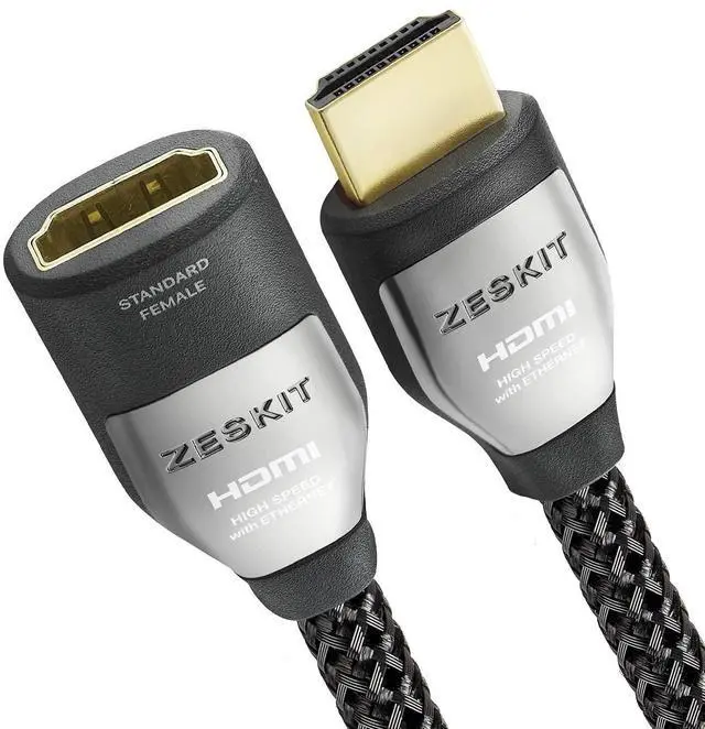 Main image of Cinema Plus 4K 6.5ft Male to Female High Speed HDMI Extension Cable 22.28Gbps Compatible with 4K 60Hz Dolby Vision HDR ARC HDCP 2.2 Roku Fire TV Stick Xbox PS4 Pro Apple TV LG Sony Samsung