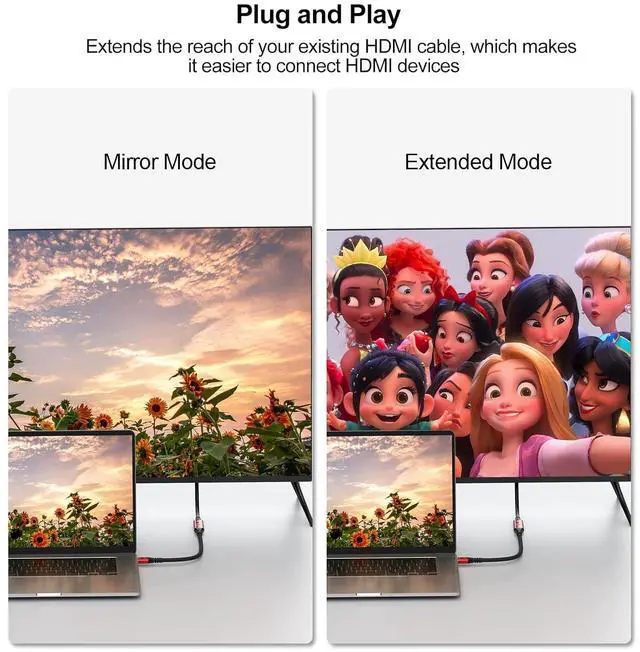 Alt view image 6 of 7 - 8K HDMI Extension Cable 6FT HDMI Extender 2.1 HDMI Male to Female Adapter Extension Cord 8K@60Hz 4K@120Hz 2K 3D HDR Compatible with  TV Stick HDTV PS5/PS4 Laptop Monitor Projector PC