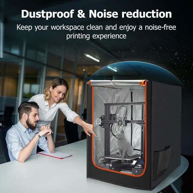 Alt view image 6 of 6 - 3D Printer Enclosure with LED Lighting, Fireproof Dustproof Tent Constant Temperature Protective Cover for Creality Ender 3/Ender 3 Pro/Ender 3V2/Ender 3S1/Neo/Anycubic Elegoo, Medium