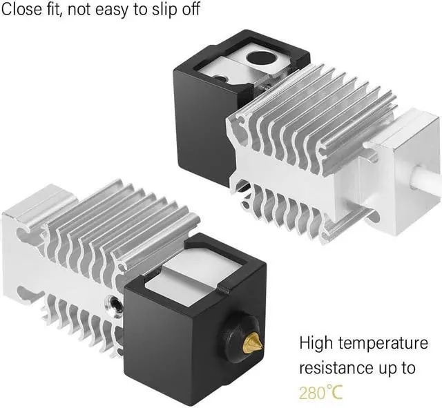 Alt view image 2 of 6 - Official Creality Ender 3 V3 SE Silicone Sock, 4PCS 3D Printer Hotend Heater Block Cover Silicone Cover Insulation Heat Resistance Keep Hotend Clean 3D Printer Accessories Replacement Kit