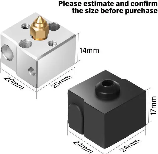 Alt view image 3 of 6 - Official Creality Ender 3 V3 SE Silicone Sock, 4PCS 3D Printer Hotend Heater Block Cover Silicone Cover Insulation Heat Resistance Keep Hotend Clean 3D Printer Accessories Replacement Kit