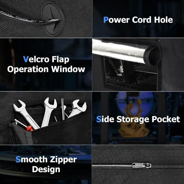 Alt view image 4 of 7 - 3D Printer Enclosure 3D Printer Cover Protective Constant Temperature Fireproof Dustproof Noise Reduction 25.59 * 21.65 * 29.53 for Ender 3 Pro/Ceality Ender 3/Ender