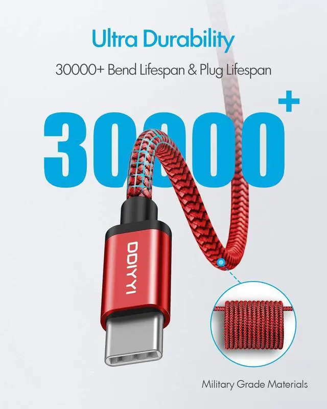 Alt view image 5 of 7 - USB Type C Cable Fast Charging [3-Pack 3ft], USB to USB C Cable Braided Charger Cord for iPhone 15/15 Pro Max/15 Plus/15 Pro, Samsung Galaxy S24 S23 S10e, Note 20 10, A14 A15 A25 A53 A54