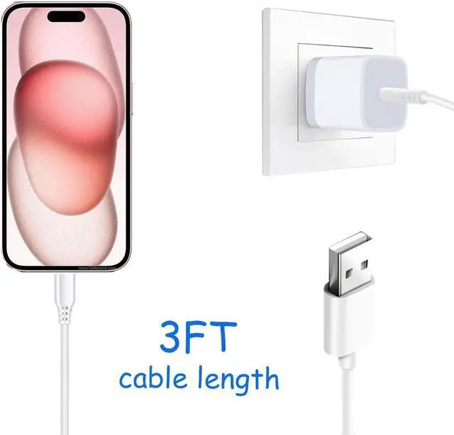 Alt view image 4 of 6 - Car Carplay Cable for iPhone 15 16 15 Pro Max 15 16 Plus Cable, USB A to USB C for Carplay USB C Cord, iPad USB C Cable iPad Pro iPad Air 5th 4th Mini 6th Gen Car Charger Cable Cord Replacement 3FT
