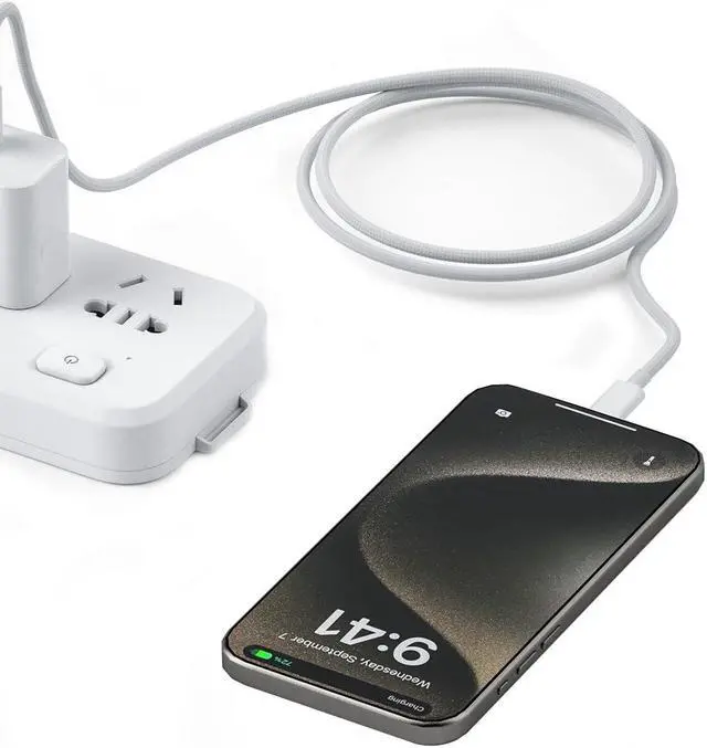 Alt view image 5 of 5 - USB-C Woven Charge Cable for iPhone 16/15 Pro Max Plus Carplay Charger Cord USB A to USB C Charging Cable for Apple Car Carplay for Apple iPhone 16/15 AI Phone USB C Braided Wire Replacement 6Ft