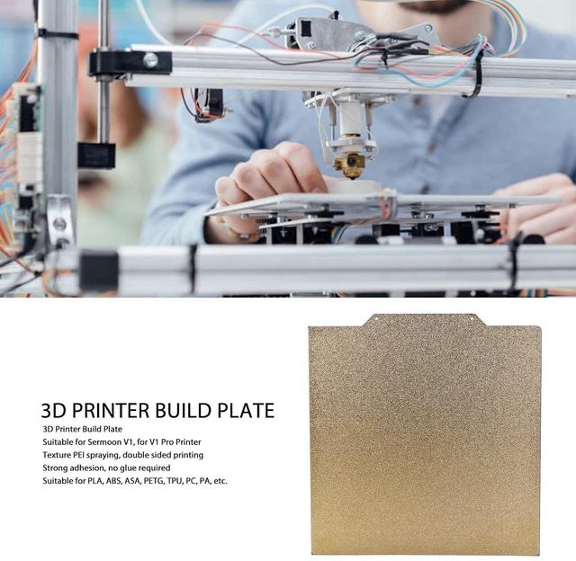 Alt view image 2 of 6 - PEI Build Plate Double Sided Textured 420x420mm Magnetic Steel Bed Sheet for 3D Printer with 0.25mm Thickness for CR 6
