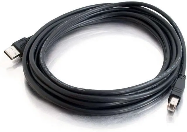 Alt view image 2 of 6 - USB Cable USB 2.0 Cable USB A to B Cable 3.28 Feet (1 Meter) Black Cables to Go 28101