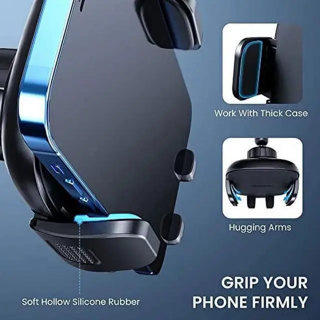 Alt view image 7 of 7 - Cell Phone Holder for Car Phone Mount Long Arm Dashboard Windshield Car Phone Holder Anti-Shake Stabilizer Phone Car Holder Compatible with All Phone Android Smartphone Black