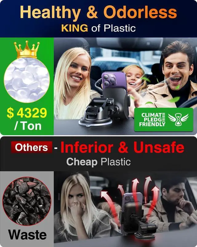 Alt view image 3 of 7 - 85+LBS Strongest Suction & Military-Grade 2025 Ultimate Car Phone MountPatent & Safety Certs Cell Phone Holder Truck Stand for Dashboard Windshield Vent for iPhone 16 15 Pro Max 14