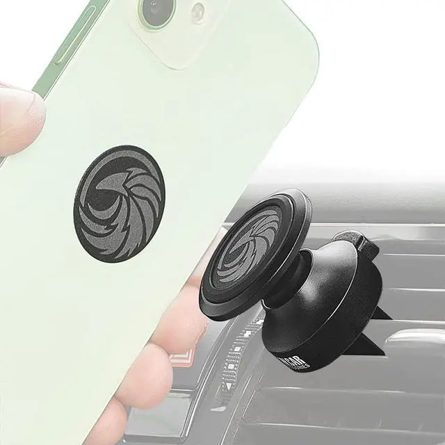 Main image of New 2023 Magnetic Cell Phone Holder for Car Vent - for Any Smartphone (iPhone, Android, GPS) | Stylish All-Metal One-Hand & One-Sec Phone Mount for Car, 100 to Safeness & Comfort