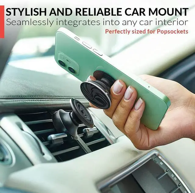 Alt view image 5 of 7 - New 2023 Magnetic Cell Phone Holder for Car Vent - for Any Smartphone (iPhone, Android, GPS) | Stylish All-Metal One-Hand & One-Sec Phone Mount for Car, 100 to Safeness & Comfort