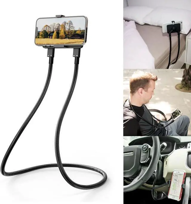 Main image of B-Land Cell Phone Holder, Universal Mobile Phone Stand, Lazy Bracket, DIY Flexible Mount Stand with Multiple Function (Black)