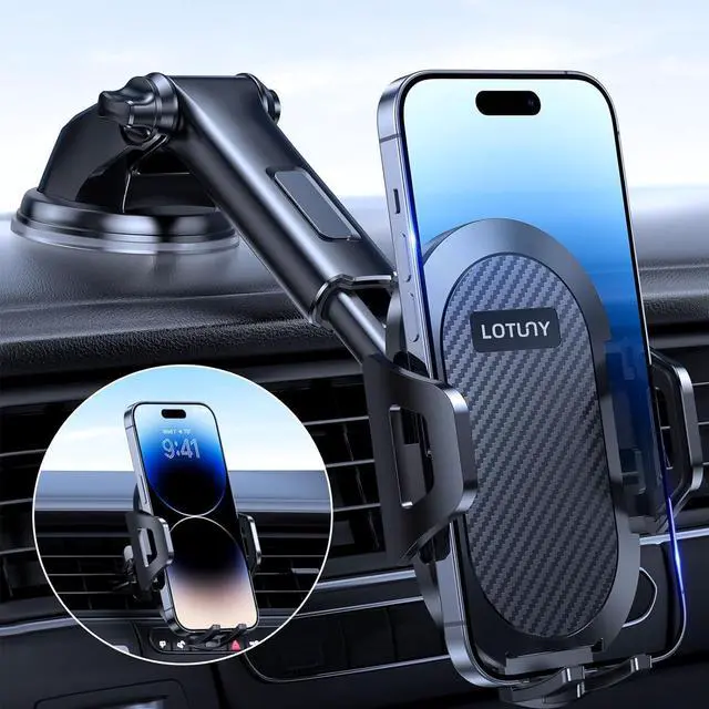 Main image of Universal Phone Mount for Car, Reliable Suction Hands-Free Car Phone Holder Mount, Automobile Cell Phone Holder Car for Dashboard Windshield Vent Fit for All Smartphones