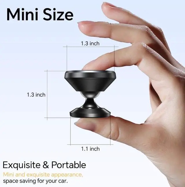 Alt view image 3 of 7 - 2-Pack  Magnetic Phone Holder for Car DashboardStrong MagnetiPhone Magnetic Phone Mount for Car Phone Holder 4 Metal PlateCell Phone Holders for Your Car Mount for iPhone 16 Pro Max 15 14 13 12