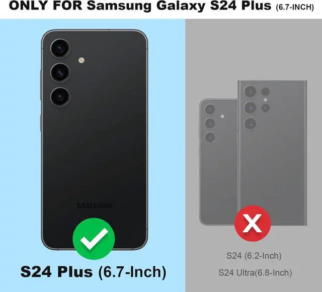 Alt view image 2 of 7 - Silverback for Samsung Galaxy S24 Plus Case, Moving Liquid Holographic Glitter Case with Ring Stand, Girls Women Bling Diamond Slim Protective Case for Galaxy S24 Plus - Clear Gold