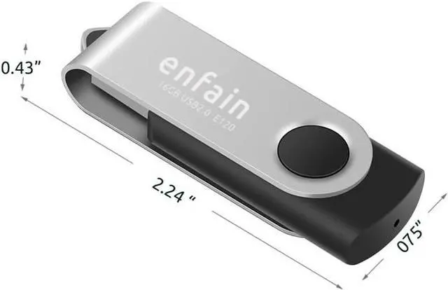 Alt view image 4 of 7 - 10-Pack 16GB USB 2.0 Swivel Flash Drives: Shareable Data Storage for Home & Office Use (Black)