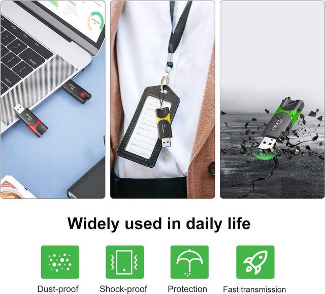 Alt view image 4 of 7 - Flash Drive 64GB Thumb Drive 5 Pack 64 GB USB Flash Drive USB 2.0 Memory Stick 64G Thumb Drives Jump Drive Data Storage (64GB 5 Mixed Colors)