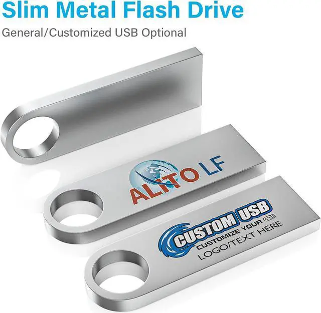 Alt view image 2 of 7 - 32GB USB Flash Drive 10 Pack Metal Flash Drive USB 2.0 Thumb Drives with Keychains USB Stick 32GB USB Drive Pendrive
