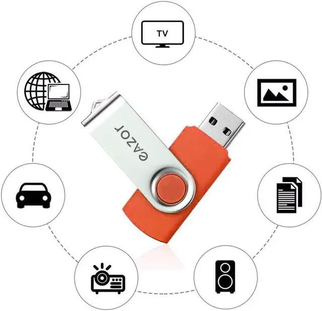 Alt view image 2 of 7 - 64 GB Flash Drive USB Flash Drive Thumb Drive 5 Pack 64GB USB Memory Stick USB Drives for Data Storage - (5 Mixed Colors)