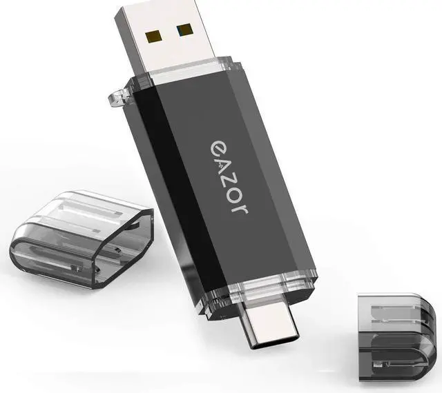 Main image of Type C Flash Drive 2 in 1 OTG USB C+ USB 3.0 Dual Drive Waterproof Memory Stick with Keychain Metal for Computer MacBook Googles Chromebook Pixel  Galaxy (TYPE-C128GB)