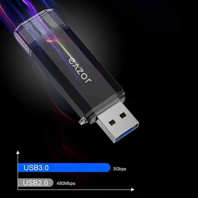 Alt view image 2 of 7 - Type C Flash Drive 2 in 1 OTG USB C+ USB 3.0 Dual Drive Waterproof Memory Stick with Keychain Metal for Computer MacBook Googles Chromebook Pixel  Galaxy (TYPE-C128GB)