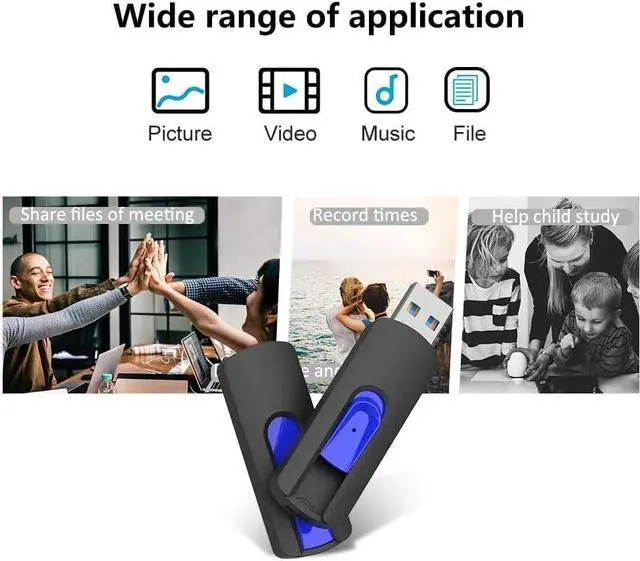 Alt view image 6 of 7 - USB Flash Drives 128GB 2 Pack 3.0 Flash Drive High Speed Thumb Drive Retractable Slide Memory Sticks for Computers Zip Drive USB Backup Jump Drive with Lanyard Hole