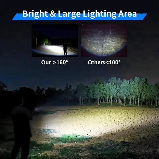 Alt view image 3 of 7 - WUBEN C3 Flashlight 1200 High Lumens Rechargeable Flashlights 6 Modes Super Bright IP68 LED Tactical Flashlight for Camping, Home, Emergency, Rescue, Hunting, Inspection, Repair, Tool Gifts for Men