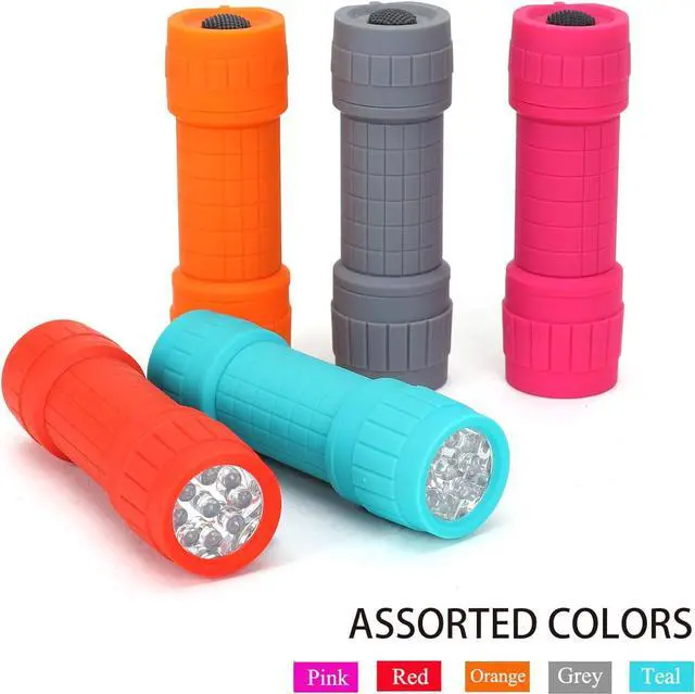 Alt view image 5 of 7 - FASTPRO 10-Pack, 9-LED Mini Flashlight Set, AAA Batteries are Included and Pre-Installed, Perfect for Class Teaching, Camping, Wedding Favor