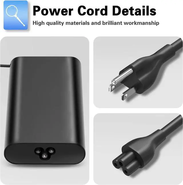 Alt view image 4 of 7 - 65W USB C Laptop Charger Replacement for Dell Latitude 5430 5520 5320 5330 5420 5520 5421 7420 7490 7400,Chromebook 3100 3300 3380 3400 3500 5190 5300,Dell XPS 13 Type C Computer Charger AC Adapter