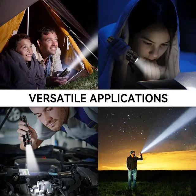 Alt view image 7 of 7 - WdtPro Rechargeable Flashlights High Lumens, 2 Pack 10H Long Lasting Super Bright EDC Flashlights, LED Mini Tactical Flash Lights for Camping Emergency, Drop & Water Resistant (Battery Included)