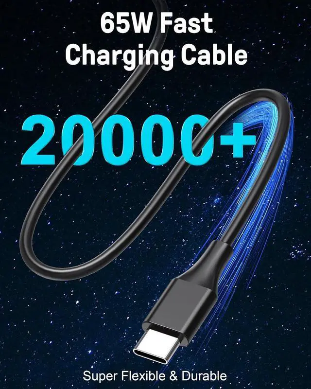Alt view image 4 of 7 - USB C Laptop Charger 65w 45w fit for  ThinkPad/Chromebook/Yoga HP    Google  Chromebook Latitude xps 13 Series Fast Charging Type C AC Adapter Power Cord Supply