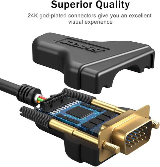 Alt view image 3 of 7 - BENFEI VGA to VGA 10 Feet Cable with Ferrites