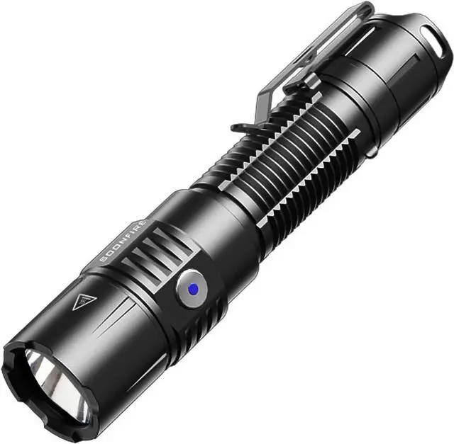 Alt view image 2 of 7 - MX75 2530 Lumen LED Tactical Flashlight Law Enforcement, 390 Yards Beam Distance USB-C Rechargeable Pocket Flashlight with Battery