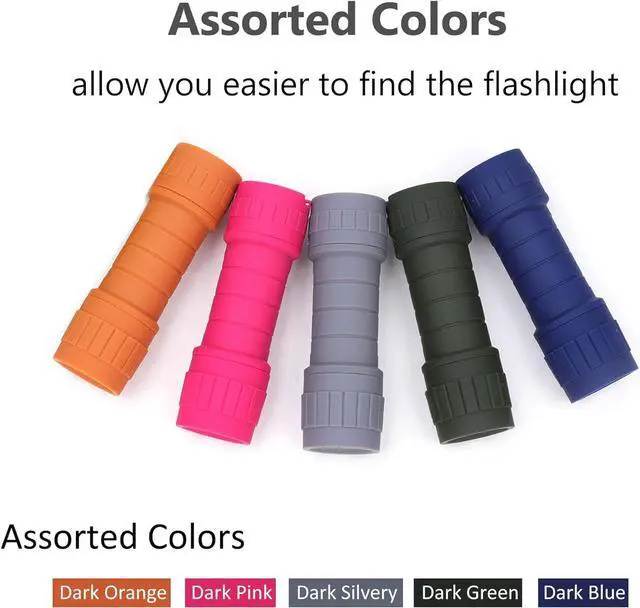 Alt view image 4 of 7 - 10-Pack Professional Outdoor Mini Flashlights Set, Super Bright 100 Lumen LED Flashlights, Small Flashlights Pack with 30-Piece AAA Dry Batteries Included