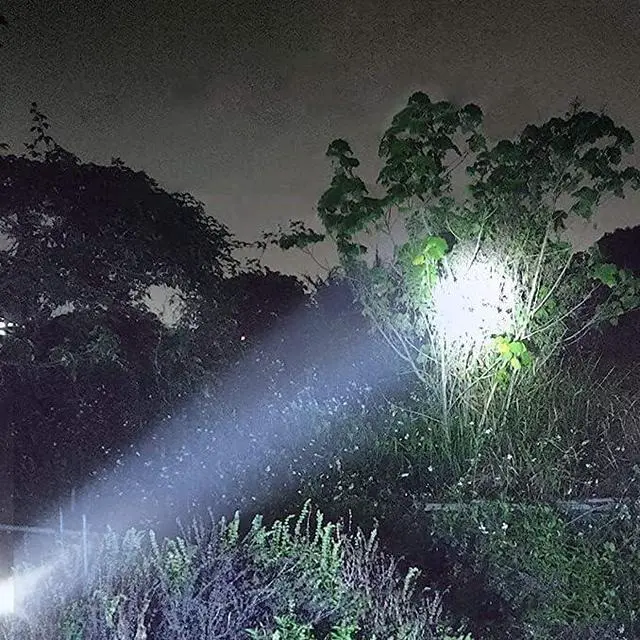 Alt view image 7 of 7 - 2pcs Solar/Rechargeable Multi Function 1000 Lumens LED Flashlight with Emergency Strobe Light and 1200 Mah Battery Emergency Power Supply and USB Charging Cable Fast Charging (2PC)
