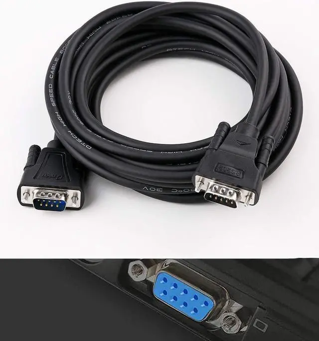 Alt view image 3 of 7 - DTech 15ft DB9 Serial Cable COM Port Male to Male RS232 Straight Through 9 Pin Data Cord