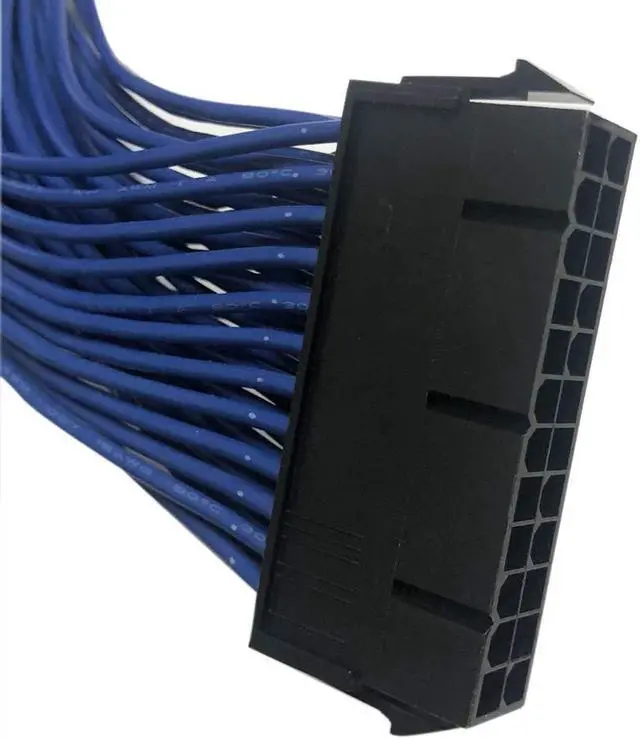 Alt view image 3 of 4 - GinTai Power Supply Extension Cable PSU Male to Female Y Splitter Replacement for ATX 24Pin 1 to 2 Port 23.5cm