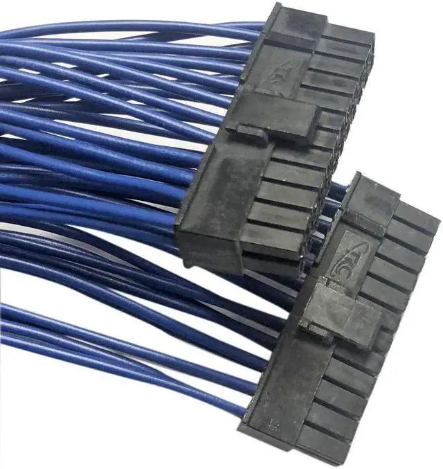 Alt view image 4 of 4 - GinTai Power Supply Extension Cable PSU Male to Female Y Splitter Replacement for ATX 24Pin 1 to 2 Port 23.5cm