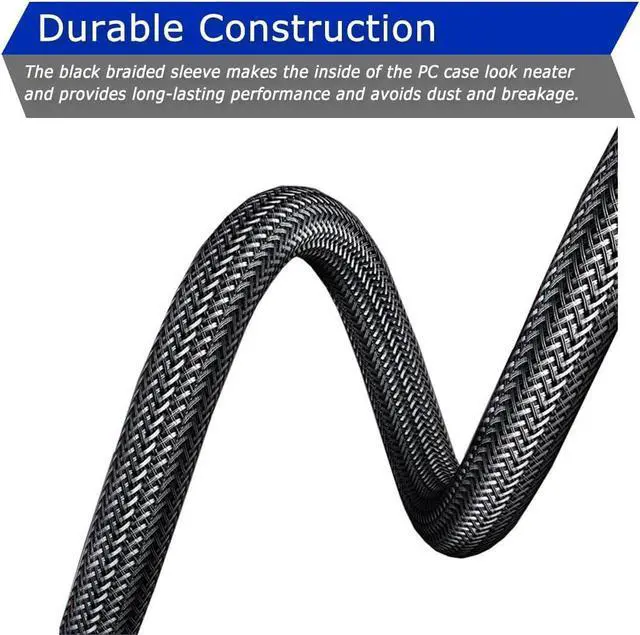 Alt view image 5 of 7 - 2 Pack Cooling Fan 1 to 5 Hub, All 4 Pin Cooling Fans Power Extension Cable for PC Case Internal Motherboard Fan, 5 Way Splitter Wire for ATX Computer Case, Sleeved Braided (16 inches)