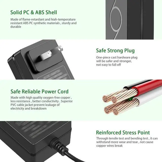 Alt view image 6 of 7 - 9V 2A AC Adapter Power Supply Cord UL Listed 100V -240V AC to DC 9Vdc fit for 9Volt 2A 2000mA 1.5A 1500mA 1A 1000mA 0.5A 500mA Devices. (NOT Battery Charger).