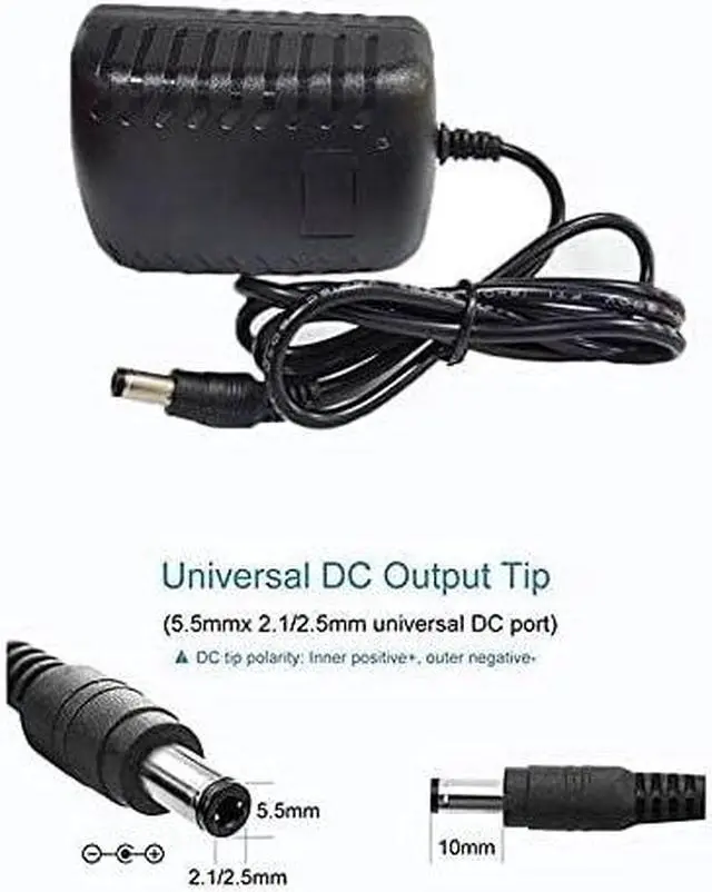 Alt view image 3 of 7 - 12 Volt 2A Power Adapter Supply AC 100-240V to DC 12 V Power Supply Transformer Charger Wall Plug for DC12V Light Security CCTV Camera Black 8x5x3.3 cm