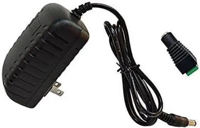 Alt view image 6 of 7 - 12 Volt 2A Power Adapter Supply AC 100-240V to DC 12 V Power Supply Transformer Charger Wall Plug for DC12V Light Security CCTV Camera Black 8x5x3.3 cm