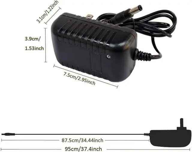Alt view image 5 of 7 - 9V 2000mA Power Supply 100-240V AC to 9Volt DC 2A Switching Supply Power Adapter 5.5 X2.52.1mm US Plug AC Adapter Transformer Wall Adapter Black